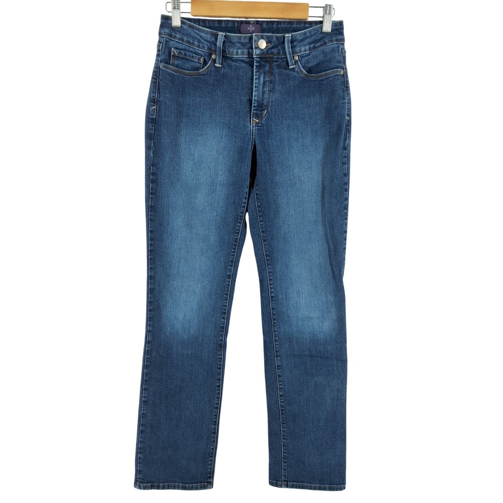 NYDJ Women's Jeans Size 6 Dark Wash‎ Stretch Denim High Rise Straight Leg